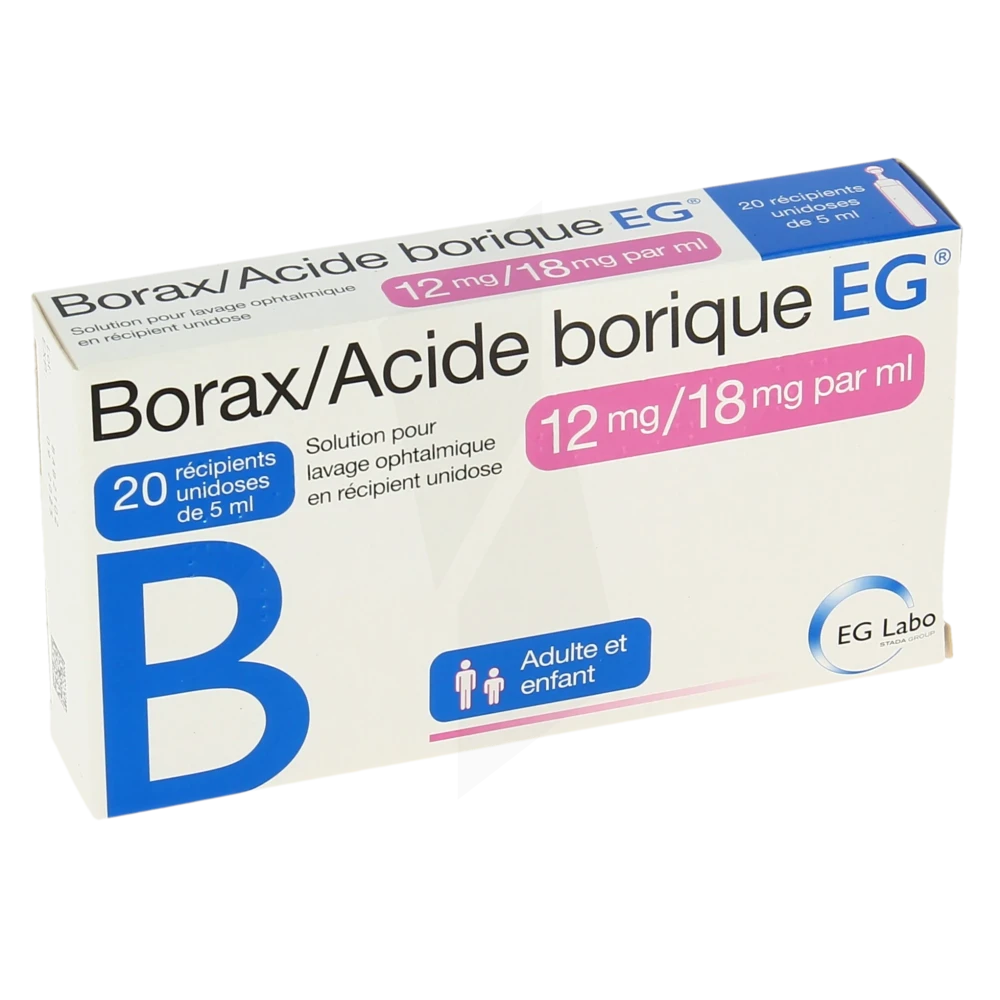 Borax/Acide borique Zentiva® 20 pc(s) - Redcare Pharmacie