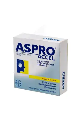 Aspro Cafeine 500 Mg/50 Mg, Comprimé Effervescent Sécable à LA-RIVIERE-DE-CORPS