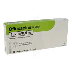 Ofloxacine Viatris 1,5 Mg/0,5 Ml, Solution Auriculaire En Récipient Unidose