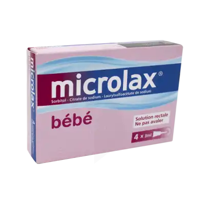 Microlax Bebe Sorbitol Citrate Et Laurilsulfoacetate De Sodium, Solution Rectale En Récipient Unidose à ESSEY LES NANCY