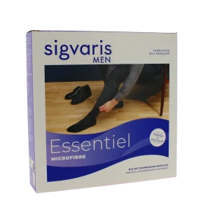 Sigvaris Essentiel Urban Microfibre Bas Auto-fixants Morpho- Classe 2 Homme Gris Clair Normal Xl