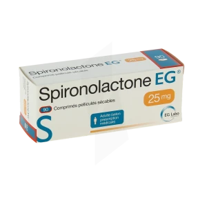 Spironolactone Eg 25 Mg, Comprimé Pelliculé Sécable