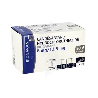 Candesartan/hydrochlorothiazide Biogaran 8 Mg/12,5 Mg, Comprimé à COLLONGES-SOUS-SALEVE
