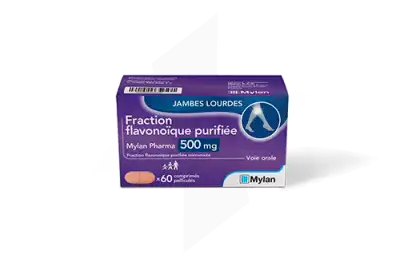 FRACTION FLAVONOIQUE MYLAN PHARMA 500MG, comprimés