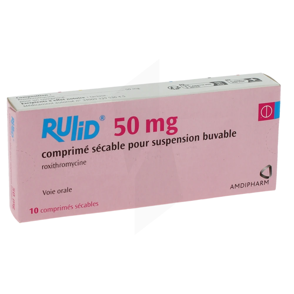 Rulid 50 Mg, Comprimé Sécable Pour Suspension Buvable