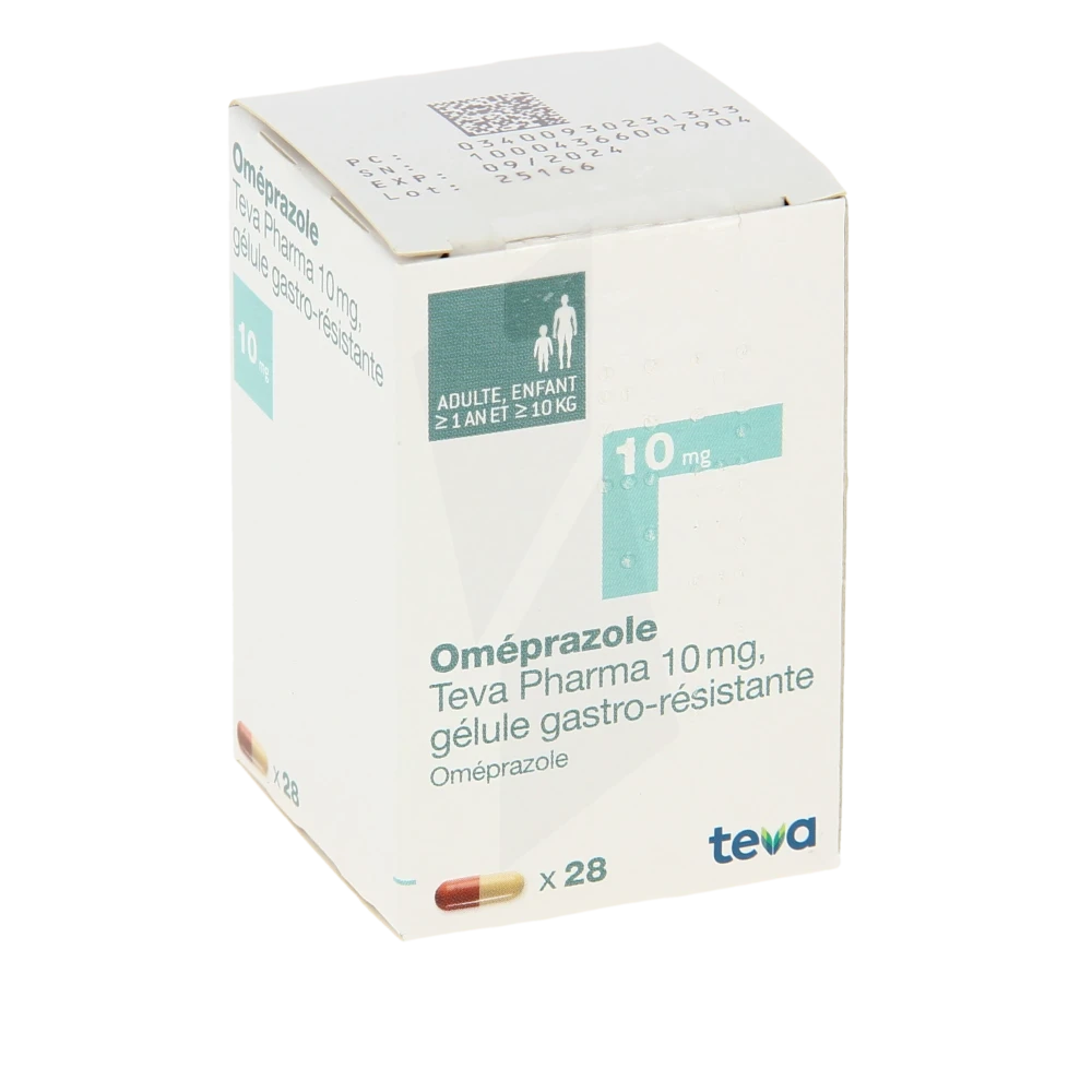 Omeprazole Teva Pharma 10 Mg, Gélule Gastro-résistante