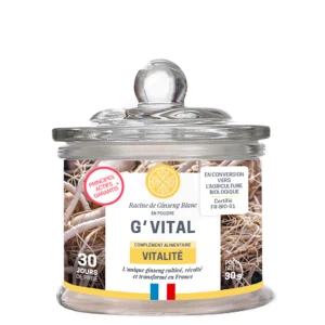 Jardins D'occitanie G’vital 100% Ginseng Blanc Vitalité 30g