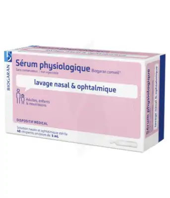 Biogaran Conseil Sérum Physiologique Solution 40 Unidoses/5ml à Paris