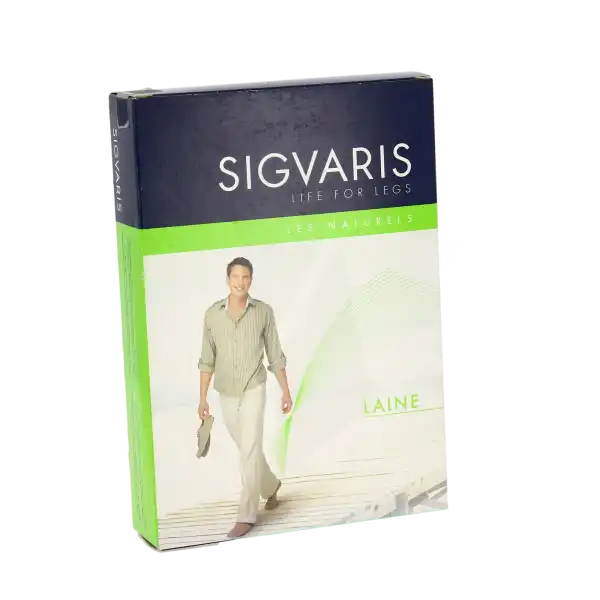 Sigvaris Laine 2 Chaussette Homme Marine Côtelé N Médium