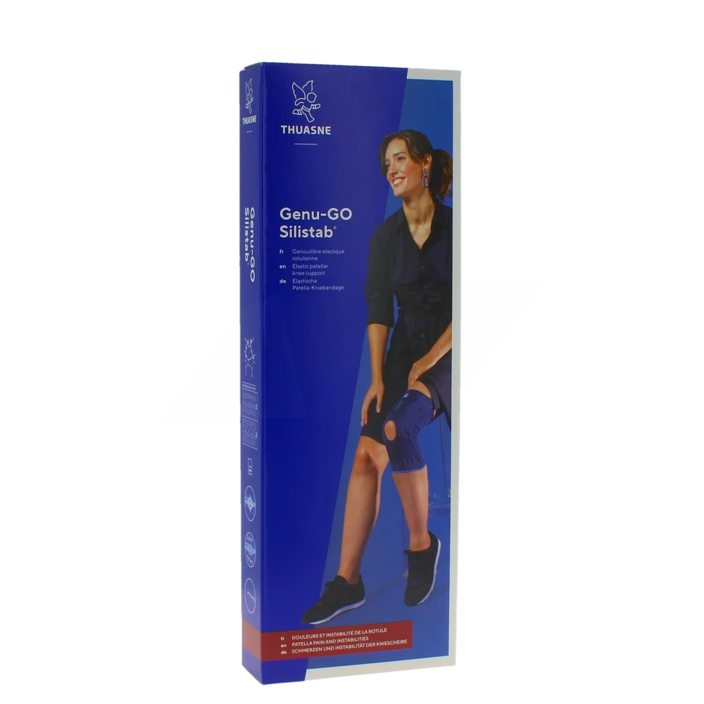 Thuasne Genu-go Silistab Genouillère élastique Rotulienne De Classe 3 Fermée Hauteur 31 Cm Taille 4