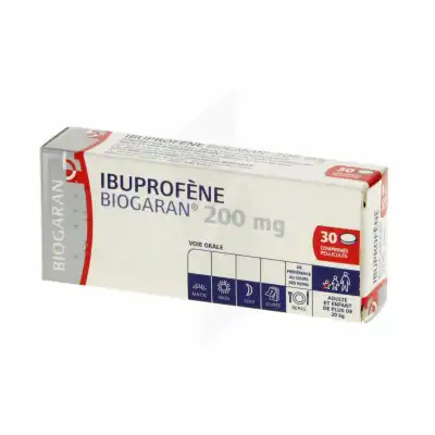 Ibuprofene Biogaran 200 Mg, Comprimé Pelliculé à TOURS