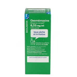 Oxomemazine Biogaran Conseil 0,33 Mg/ml Sans Sucre, Solution Buvable édulcorée à L'acésulfame Potassique