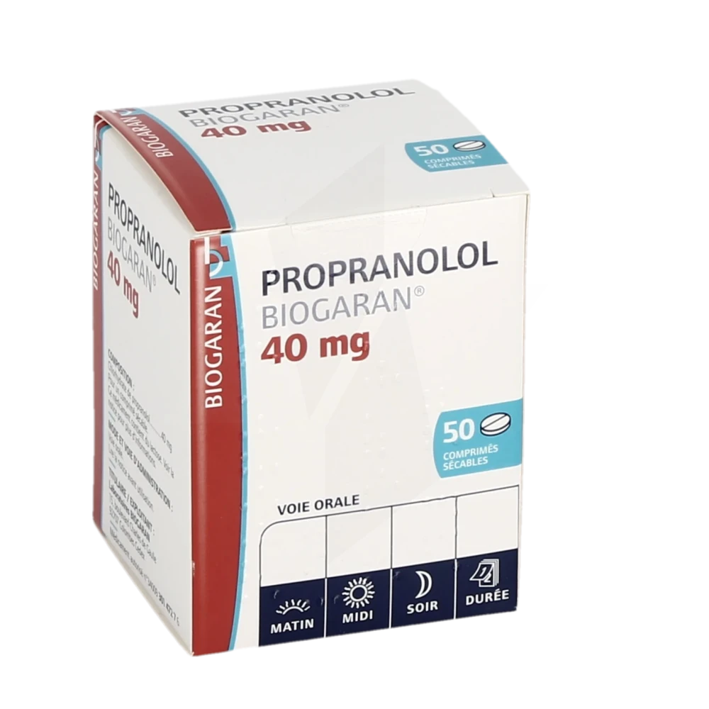 Propranolol Biogaran 40 Mg, Comprimé Sécable