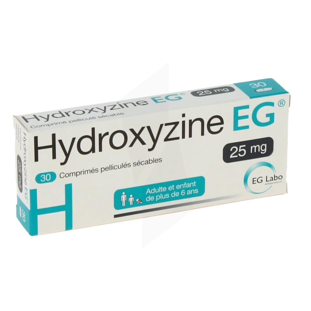 Hydroxyzine Eg 25 Mg, Comprimé Pelliculé Sécable