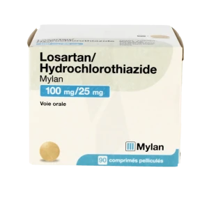 Losartan/hydrochlorothiazide Viatris 100 Mg/25 Mg, Comprimé Pelliculé