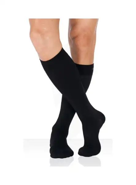 Legger® Surfine Classe Ii Chaussettes Noir Taille 0 Long Pied Fermé