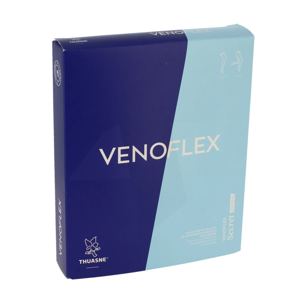 Venoflex Secret 2 Bas Antiglisse Opaque Femme Noir T2n