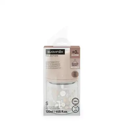 SUAVINEX BIBERON VERRE 120ML SXPRO S ROSE