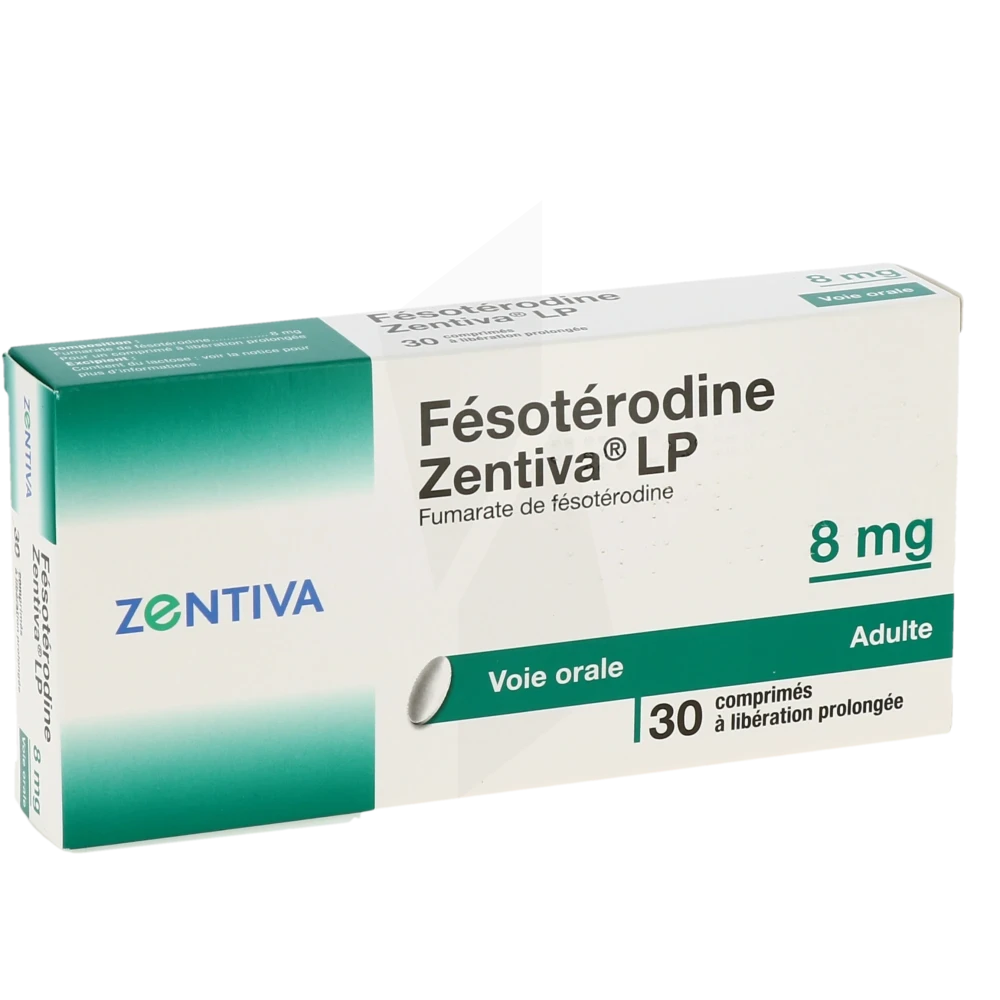 Fesoterodine Zentiva Lp 8 Mg, Comprimé à Libération Prolongée