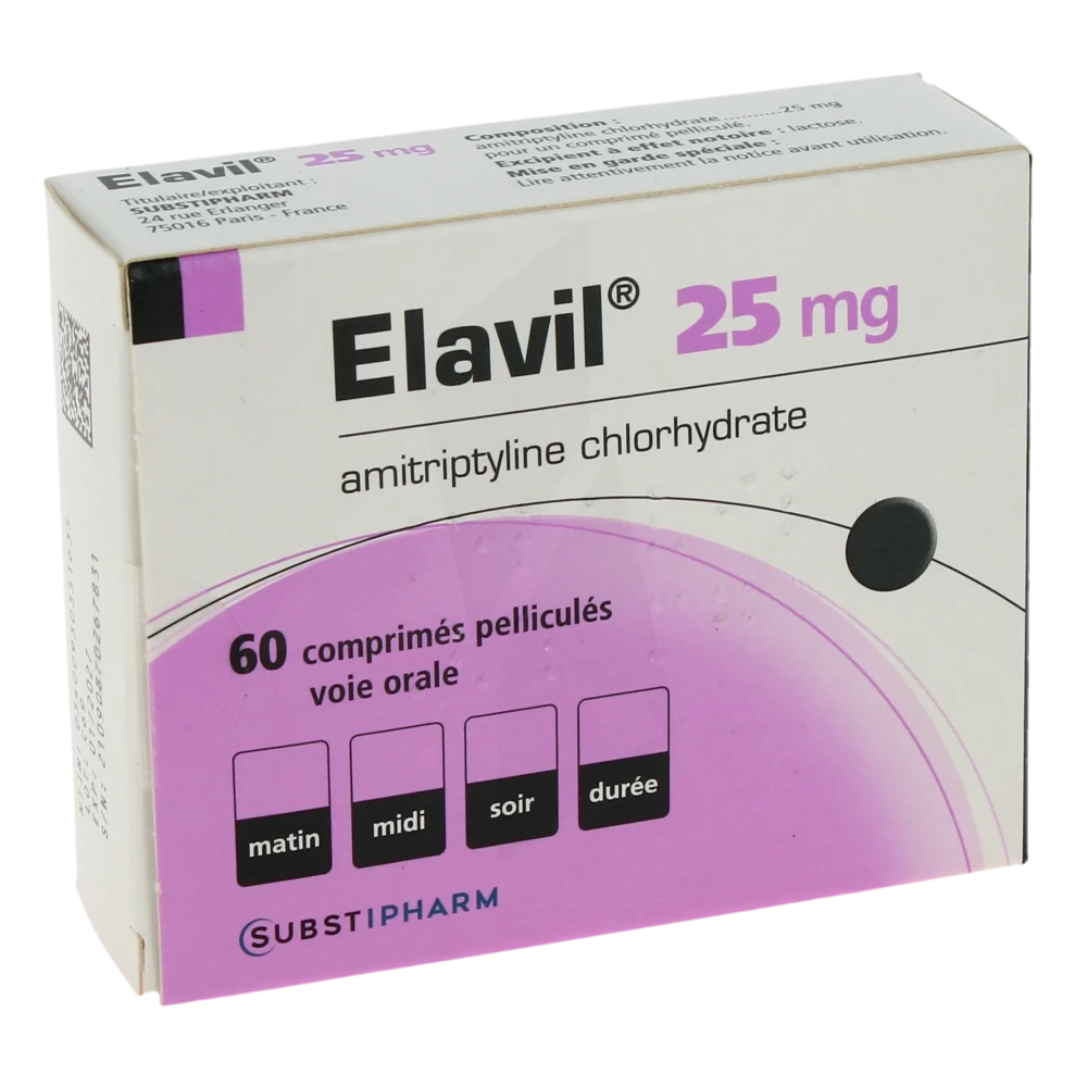 Elavil 25 Mg, Comprimé Pelliculé