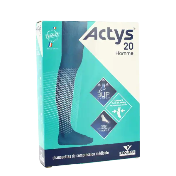 Actys 20 Chaussette Pf Homme Noir T2n