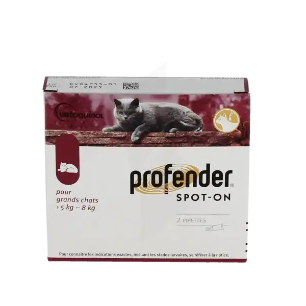 Profender Spot-on Solution Externe Grand Chat 2pipettes/1,12ml