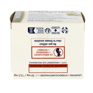 Losartan/hydrochlorothiazide Bgr 50 Mg/12,5 Mg, Comprimé Pelliculé