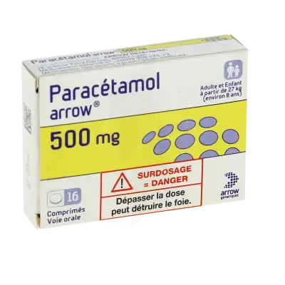 Paracetamol Arrow 500 Mg, 2 Plq/12 à Toulouse