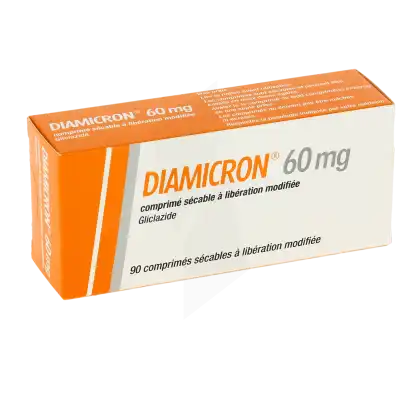 Diamicron 60 Mg, Comprimé Sécable à Libération Modifiée à STRASBOURG
