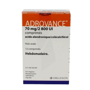 Adrovance 70 Mg/2800 Ui, Comprimé