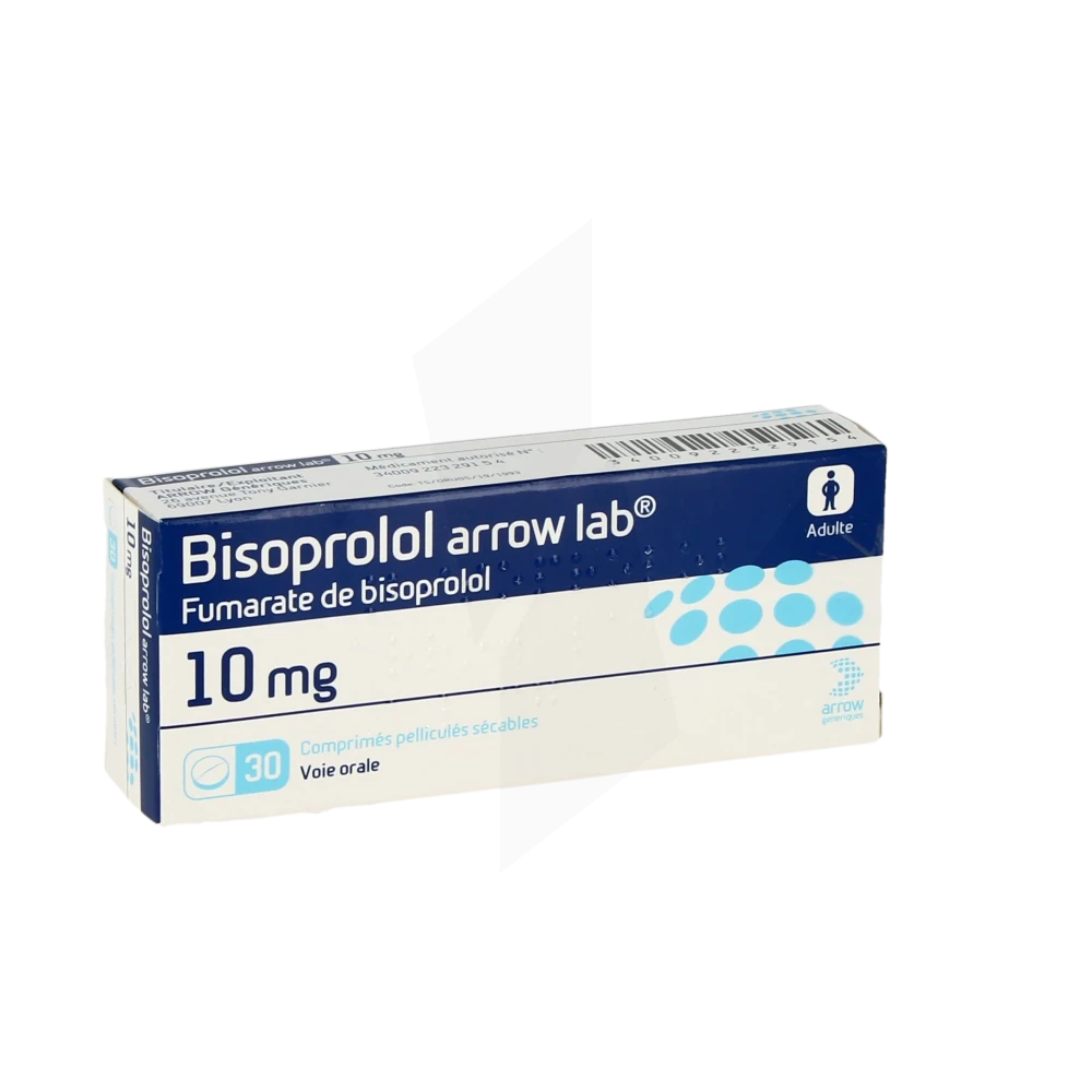 Bisoprolol Arrow Lab 10 Mg, Comprimé Pelliculé Sécable