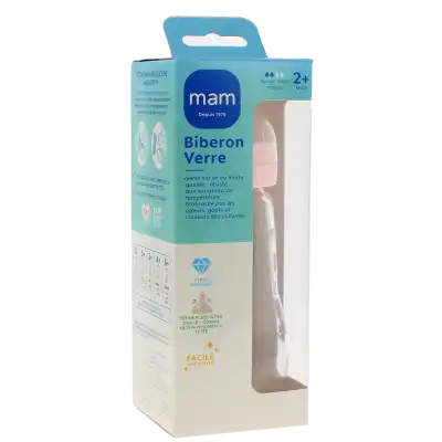 Mam Biberon Verre Rose 260 Ml à FONTENAY-TRESIGNY