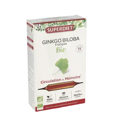 Superdiet Ginkgo biloba Solution buvable 20 Ampoules/15ml