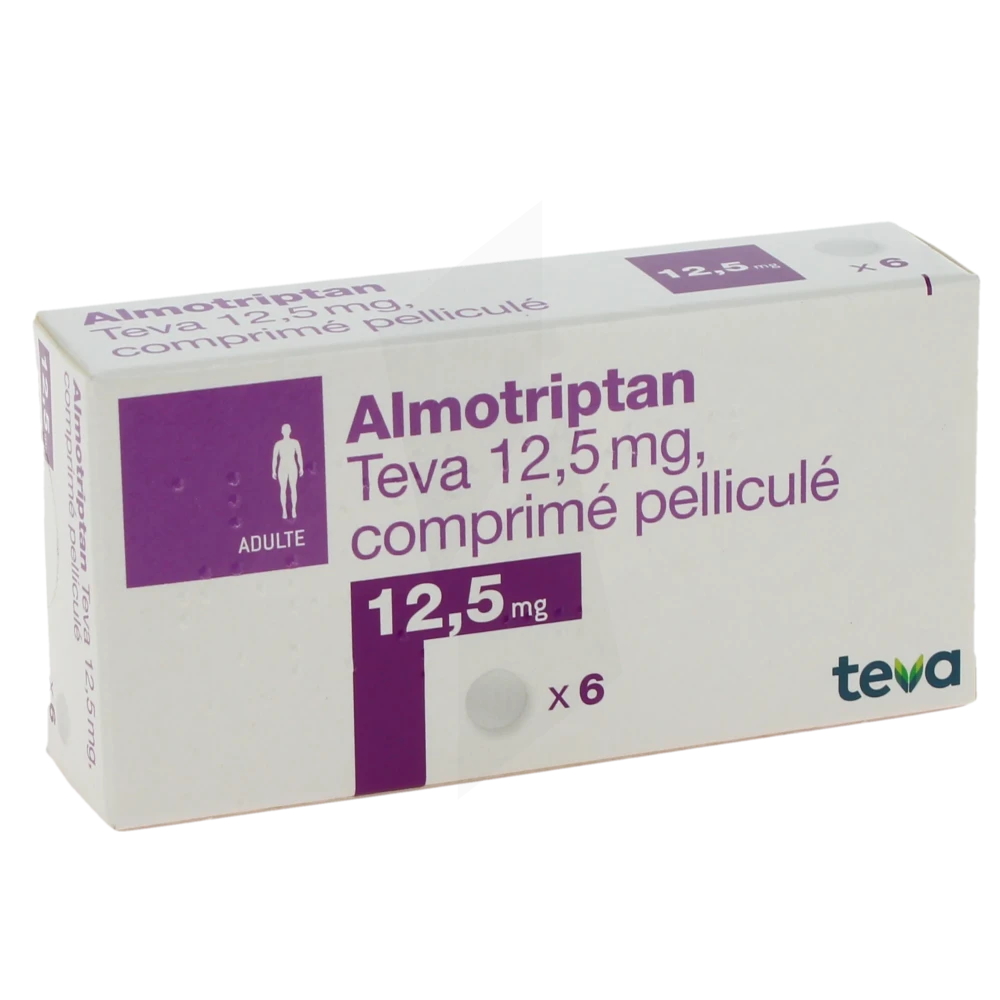 Almotriptan Teva 12,5 Mg, Comprimé Pelliculé