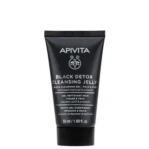 Apivita - Cleansing Mini Gel Nettoyant Noir 50ml - Visage & Yeux Avec Propolis & Charbon Activé 50ml à ANGLET