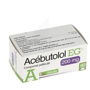 Acebutolol Eg 200 Mg, Comprimé Pelliculé