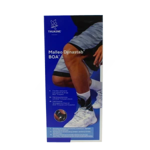 Thuasne Malleo Dynastab Boa Chevillère D’immobilisation Stabilisatrice Avec Système De Serrage Boa Fit System Gris Taille 1