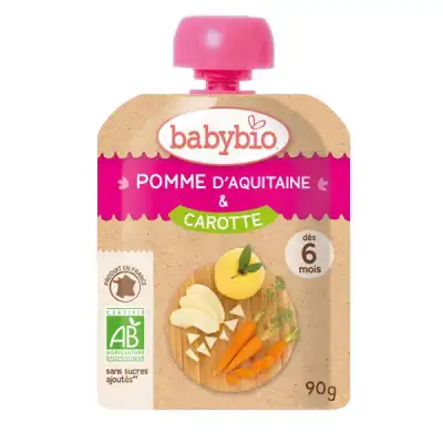 BABYBIO Aliment infant pomme carotte Gourde/90g