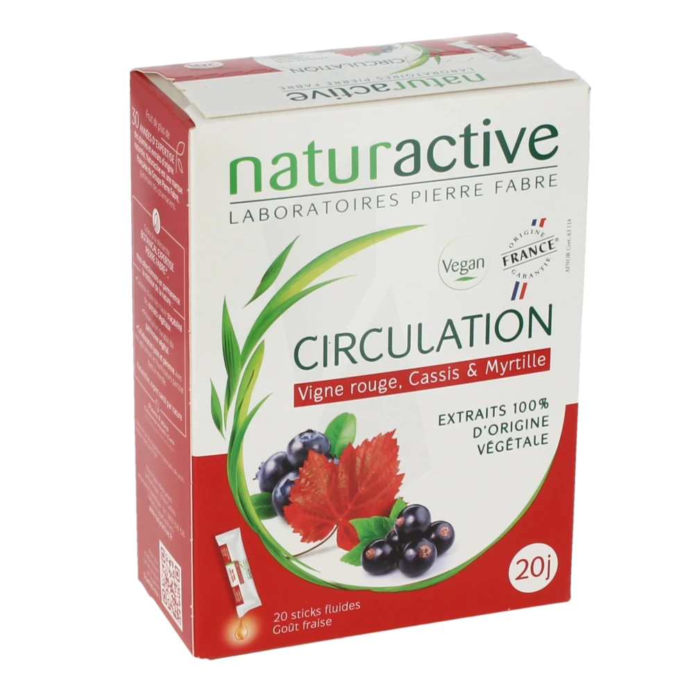 Naturactive Phytothérapie Fluides Solution Buvable Circulation 20 Sticks/10ml