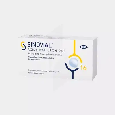 Sinovial Solution Injectable 3 Seringues/2ml + Aiguille à Drocourt