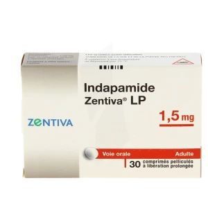 Indapamide Zentiva Lp 1,5 Mg, Comprimé Pelliculé à Libération Prolongée