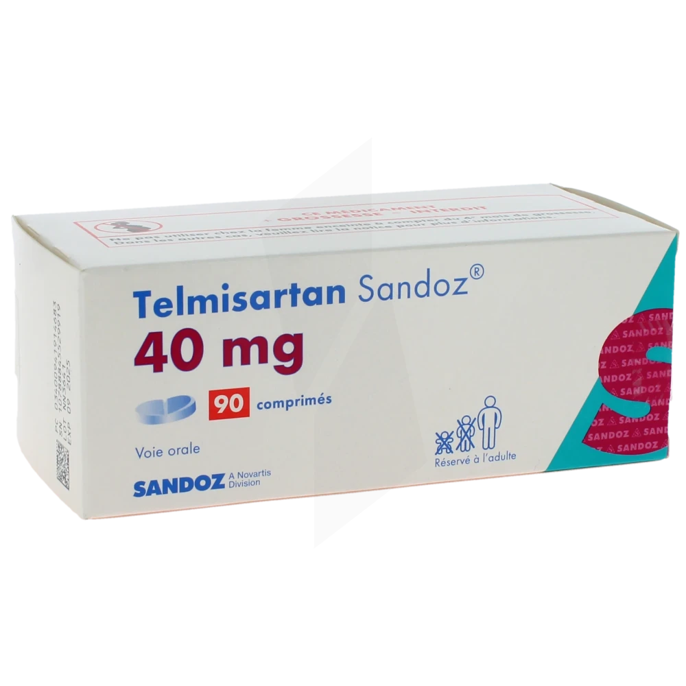 Telmisartan Sandoz 40 Mg, Comprimé