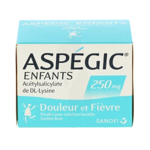 Aspegic Enfants 250 Mg, Poudre Pour Solution Buvable En Sachet-dose