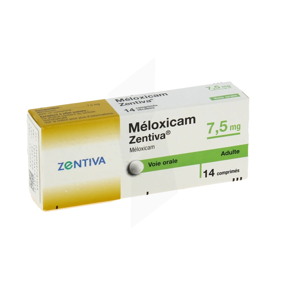 Meloxicam Zentiva 7,5 Mg, Comprimé