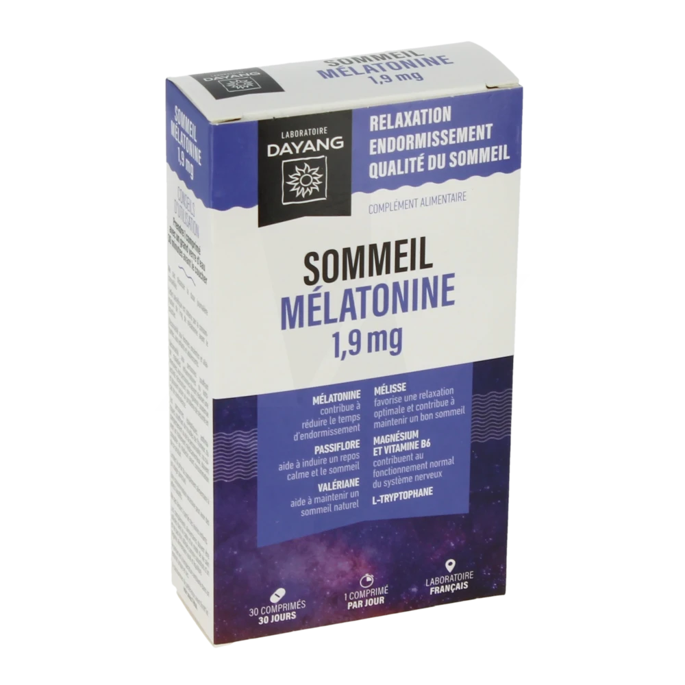 Dayang Sommeil Mélatonine 1,9 Mg 30 Comprimés