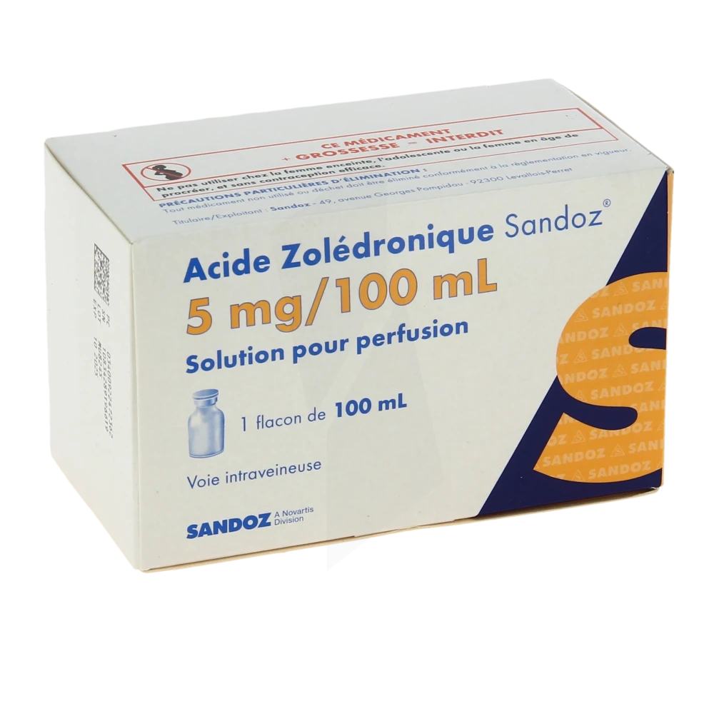 Acide Zoledronique Sandoz 5 Mg/100 Ml, Solution Pour Perfusion