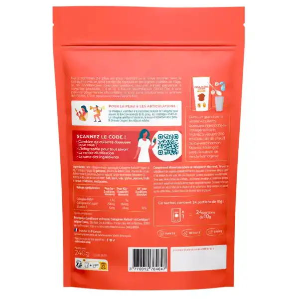 Nutri&co Collagène Marin Cacao Poudre Sachet/240g