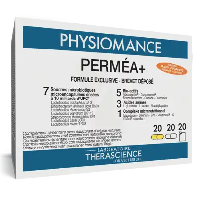 Therascience Physiomance Perméa+ Orange Avec Microbiote Poudre + Gélules B/20+20+20 à Cherbourg-en-Cotentin