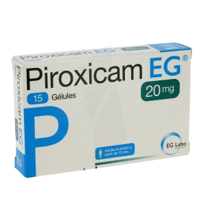 Piroxicam Eg 20 Mg, Gélule