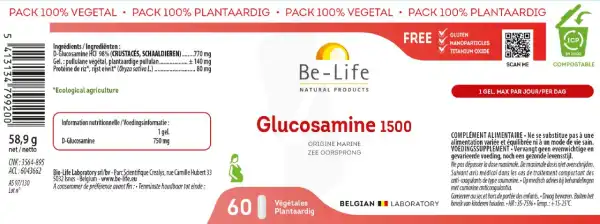 Be-life Glucosamine 1500 Gélules B/60